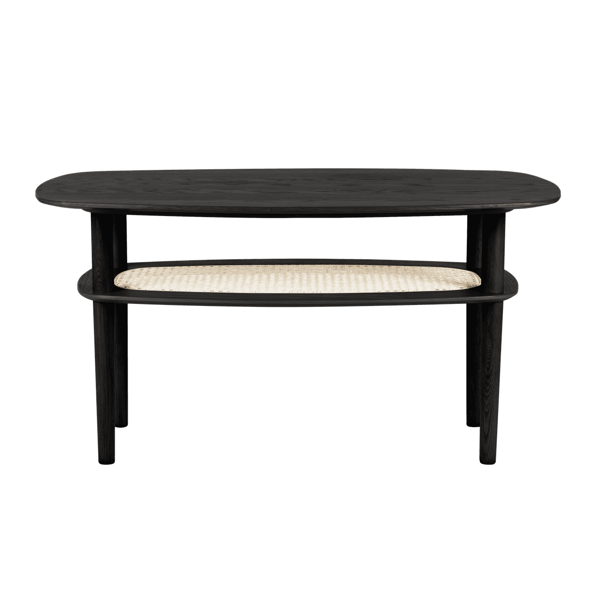 Together Coffee Table - Sleek Rectangle Black Oak