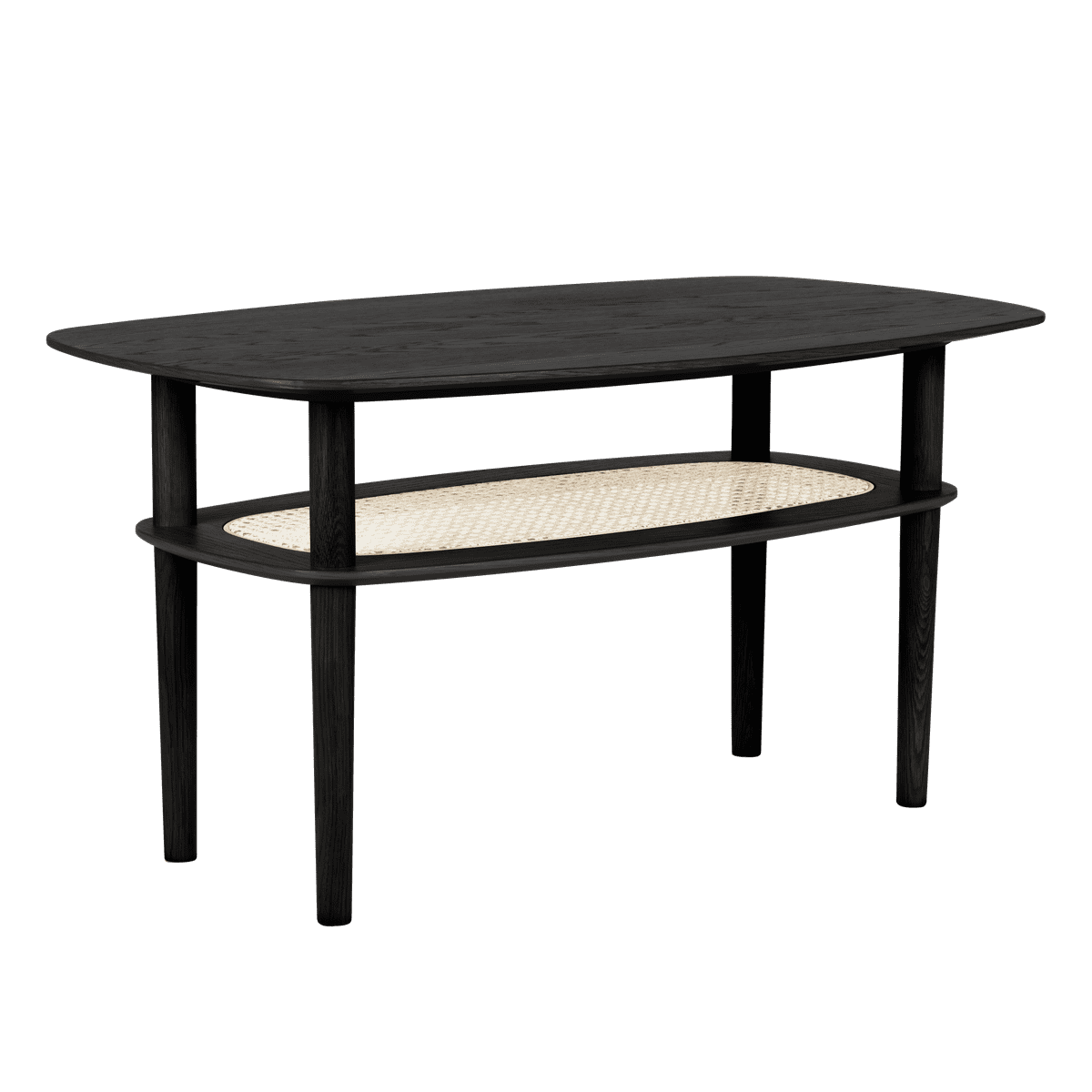 Together Coffee Table - Sleek Rectangle Black Oak